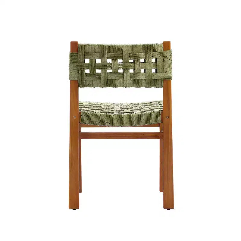 Christopher Knight Home Danette Set da pranzo da 7 pezzi da esterno rustico in vimini intrecciato e legno di acacia