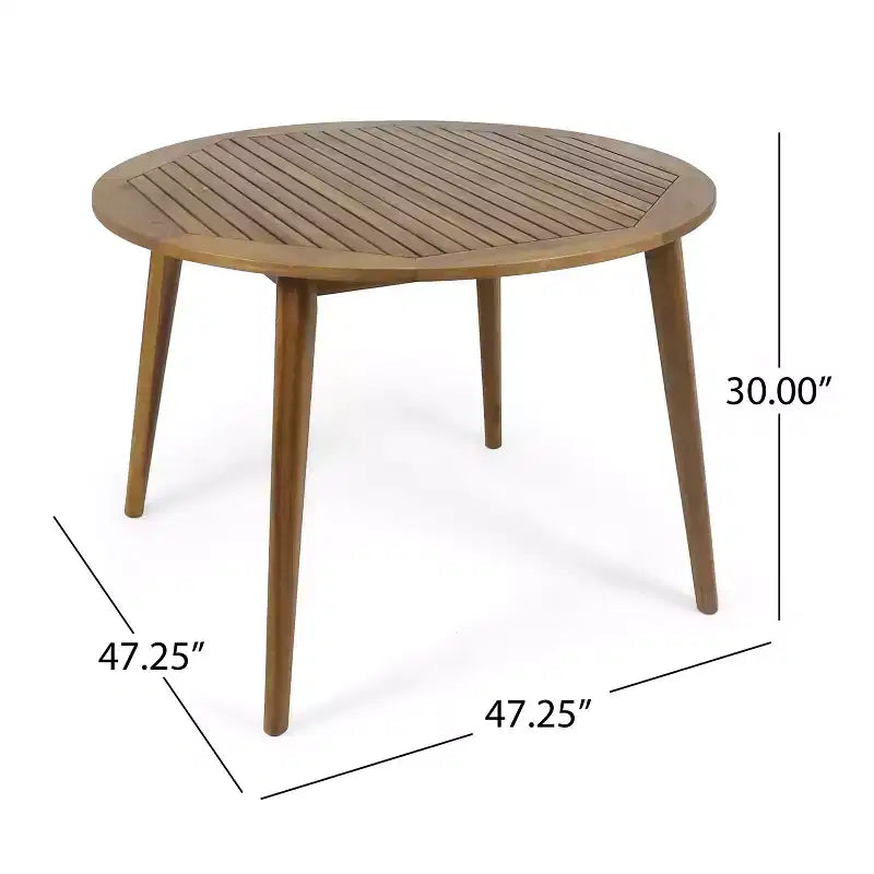 Christopher Knight Home Oliver, set da pranzo girevole da esterno per patio, 5 pezzi in legno di acacia e corda con cuscini, tavolo e 4 sedie