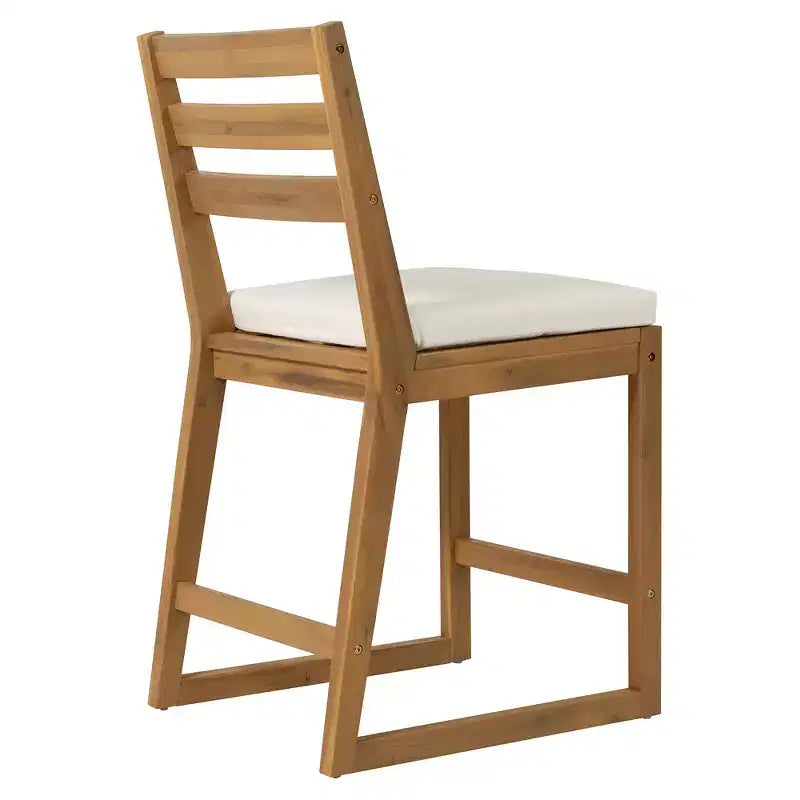 Set da bar Whisen a 5 pezzi in stile rustico per patio, tavolo e sedie da esterno con sedie ergonomiche e piano del tavolo a doghe