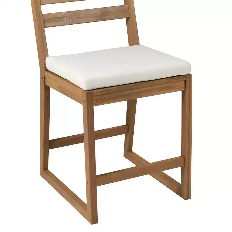 Set da bar Whisen a 5 pezzi in stile rustico per patio, tavolo e sedie da esterno con sedie ergonomiche e piano del tavolo a doghe