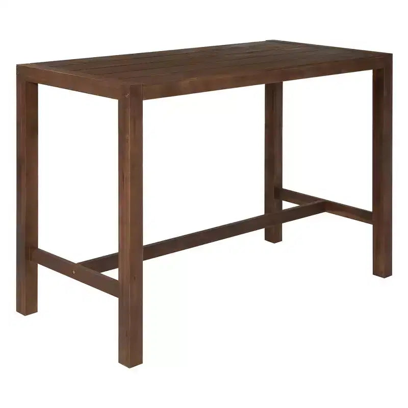 Set da bar Whisen a 5 pezzi in stile rustico per patio, tavolo e sedie da esterno con sedie ergonomiche e piano del tavolo a doghe