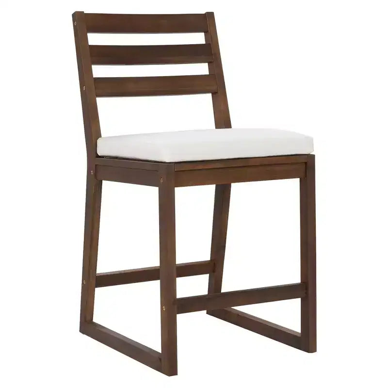 Set da bar Whisen a 5 pezzi in stile rustico per patio, tavolo e sedie da esterno con sedie ergonomiche e piano del tavolo a doghe