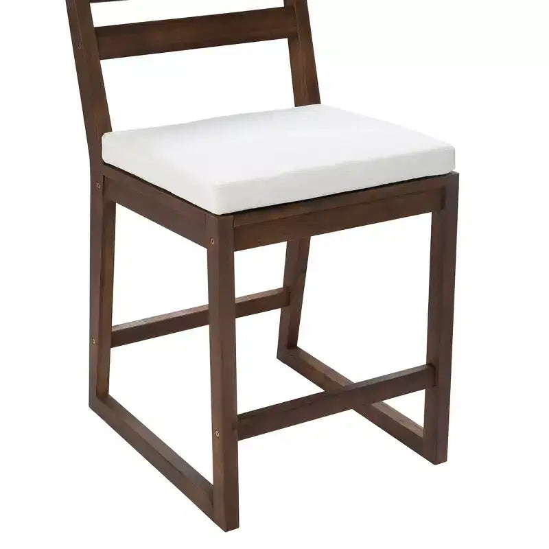 Set da bar Whisen a 5 pezzi in stile rustico per patio, tavolo e sedie da esterno con sedie ergonomiche e piano del tavolo a doghe