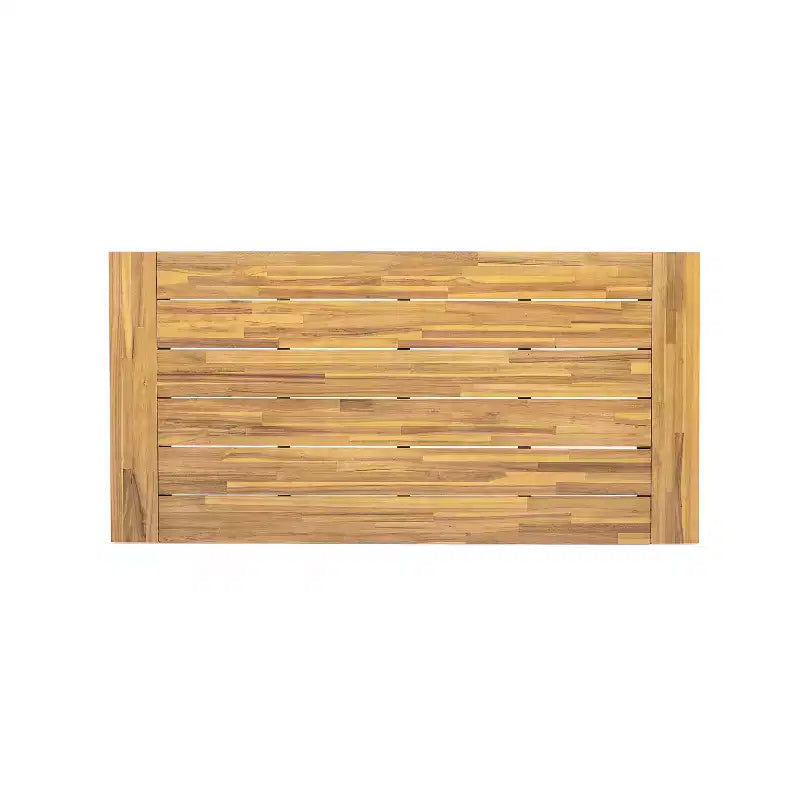 Christopher Knight Home Carter Set da Pranzo da Esterno Moderno in Legno di Acacia, 5 Pezzi, con Tavolo Rettangolare e 4 Sedie Girevoli in Corda
