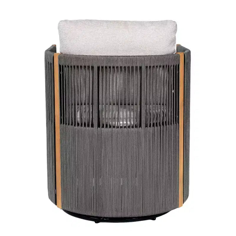 Christopher Knight Home Carter Set da Pranzo da Esterno Moderno in Legno di Acacia, 5 Pezzi, con Tavolo Rettangolare e 4 Sedie Girevoli in Corda