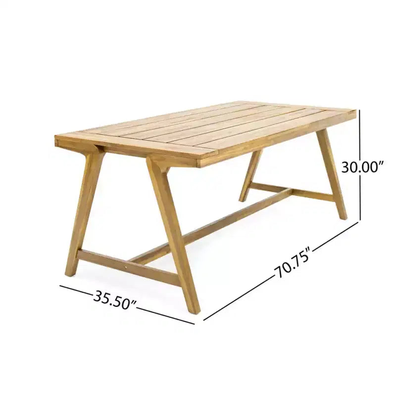 Christopher Knight Home Carter Set da Pranzo da Esterno Moderno in Legno di Acacia, 5 Pezzi, con Tavolo Rettangolare e 4 Sedie Girevoli in Corda