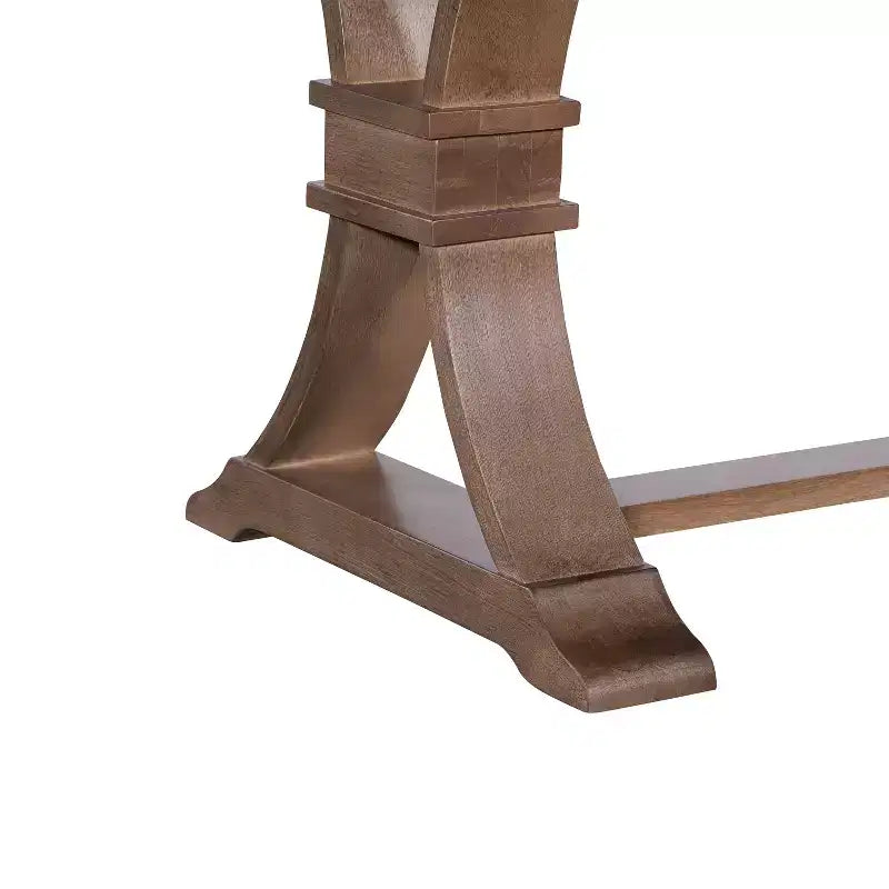 Christopher Knight Home Elowen Set da Pranzo in Stile Fattoria da 7 Pezzi in Legno di Gomma Allungabile con Sedie Imbottite in Tessuto Rattan