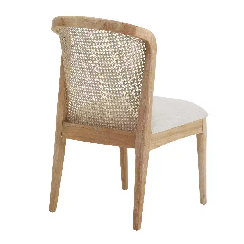 Christopher Knight Home Elowen Set da Pranzo in Stile Fattoria da 7 Pezzi in Legno di Gomma Allungabile con Sedie Imbottite in Tessuto Rattan