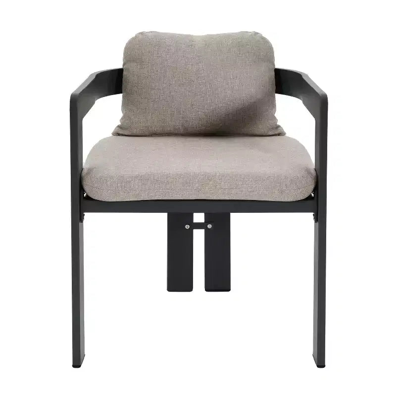 Christopher Knight Home Evren Set da 5 Pezzi Tavolo da Pranzo con Doghe in Legno di Acacia e Sedie da Pranzo Moderne in Alluminio per Esterni