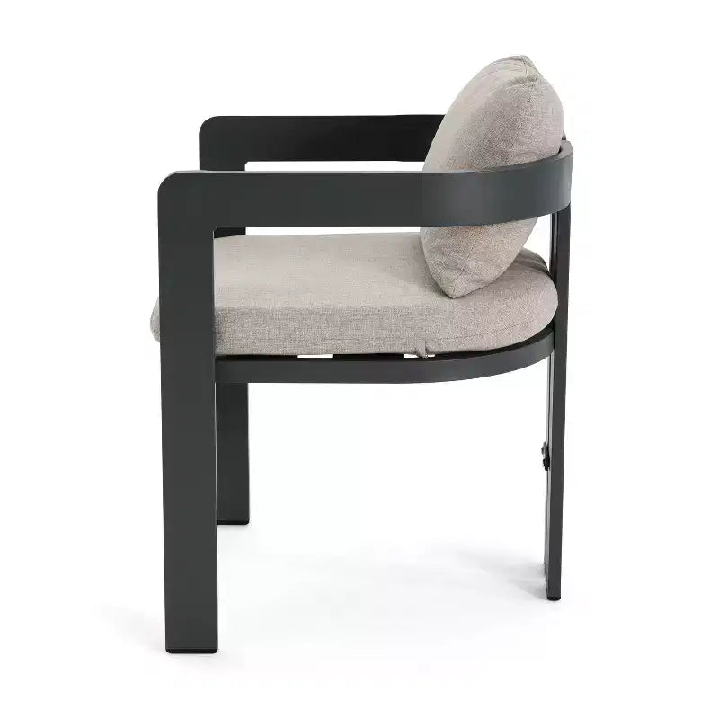 Christopher Knight Home Evren Set da 5 Pezzi Tavolo da Pranzo con Doghe in Legno di Acacia e Sedie da Pranzo Moderne in Alluminio per Esterni