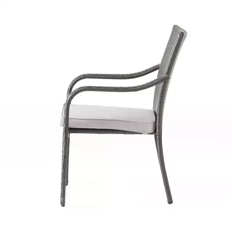 Christopher Knight Home Jose Set da 5 Pezzi Moderno da Patio con Sedie in Ferro con Design in Rattan PE e Tavolo da Pranzo in Acacia