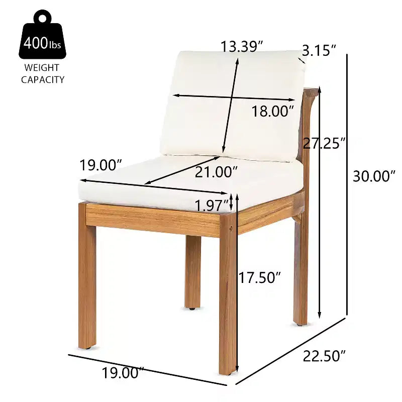 Christopher Knight Home Harrison Patio Set da Pranzo Moderno da 7 Pezzi in Legno di Acacia Espandibile con Tavolo e Sedie con Cuscini