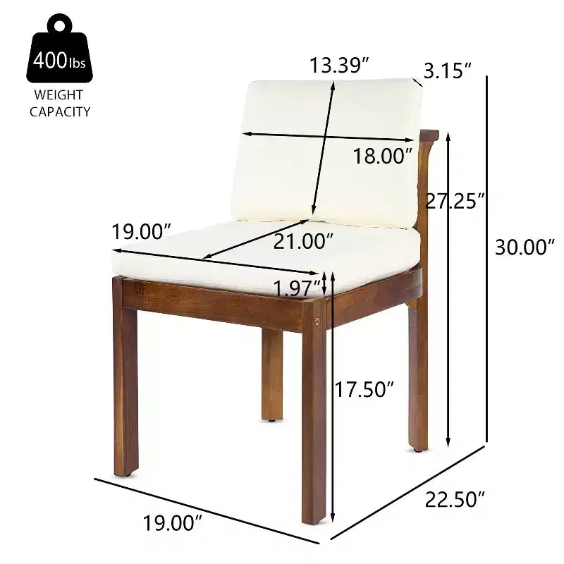 Christopher Knight Home Harrison Patio Set da Pranzo Moderno da 7 Pezzi in Legno di Acacia Espandibile con Tavolo e Sedie con Cuscini