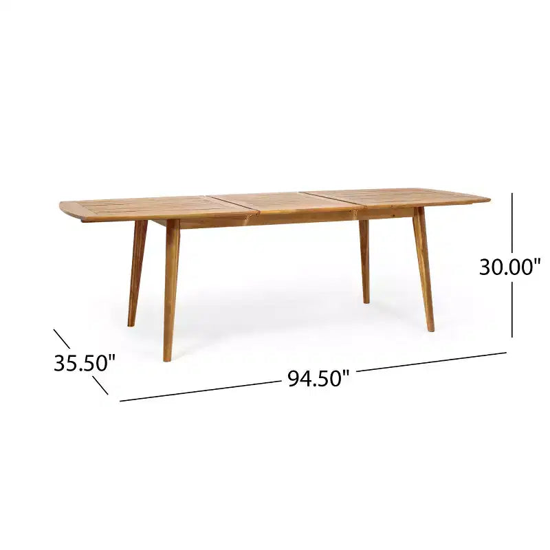 Christopher Knight Home Harrison Patio Set da Pranzo Moderno da 7 Pezzi in Legno di Acacia Espandibile con Tavolo e Sedie con Cuscini