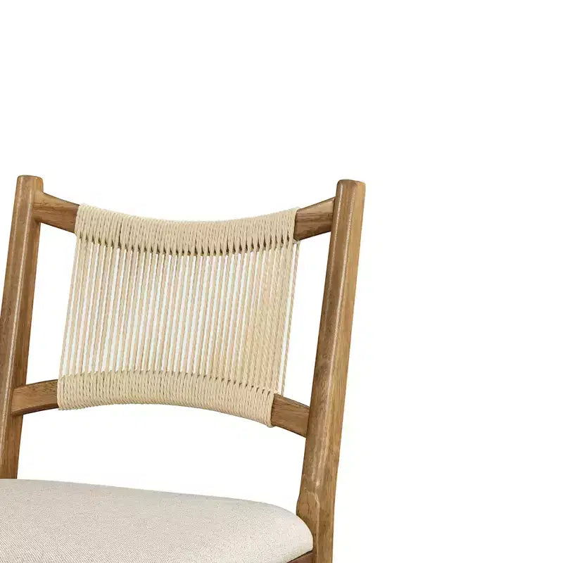 Christopher Knight Home La Modern Set da 5 Pezzi, Tavolo Quadrato e Sgabelli con Seduta Imbottita e Schienale in Corda, in Legno di Caucciù