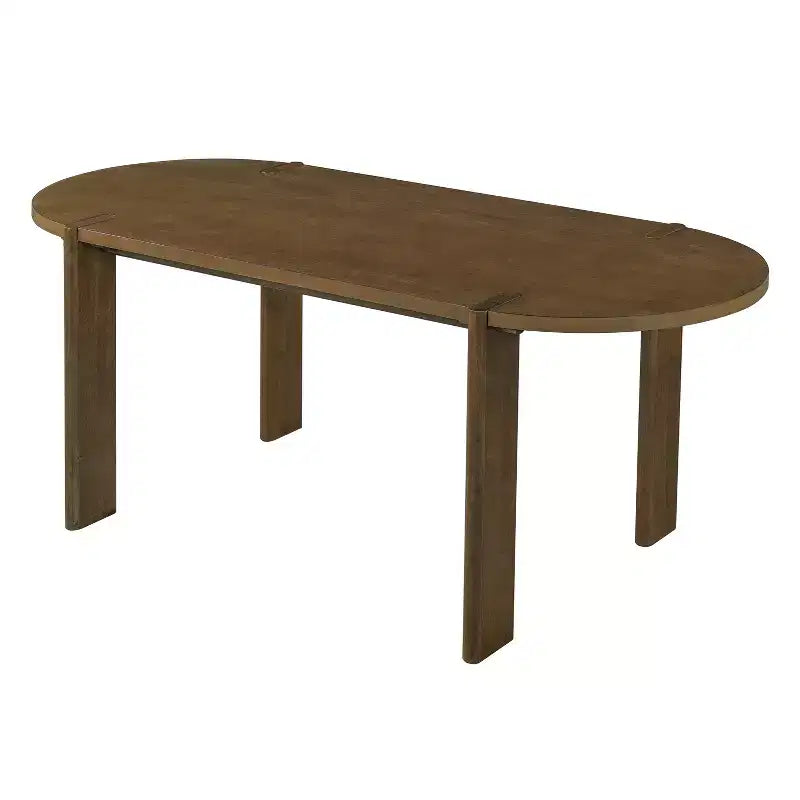 Christopher Knight Home Thiago Set da Pranzo Moderno da 7 Pezzi in Legno di Gomma con Schienale Curvo e Tavolo Ovale