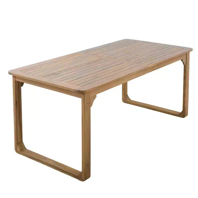 Christopher Knight Home Calvin Set da Pranzo Moderno da Esterno a 5 Pezzi in Legno di Acacia con 4 Sedie Girevoli e Tavolo