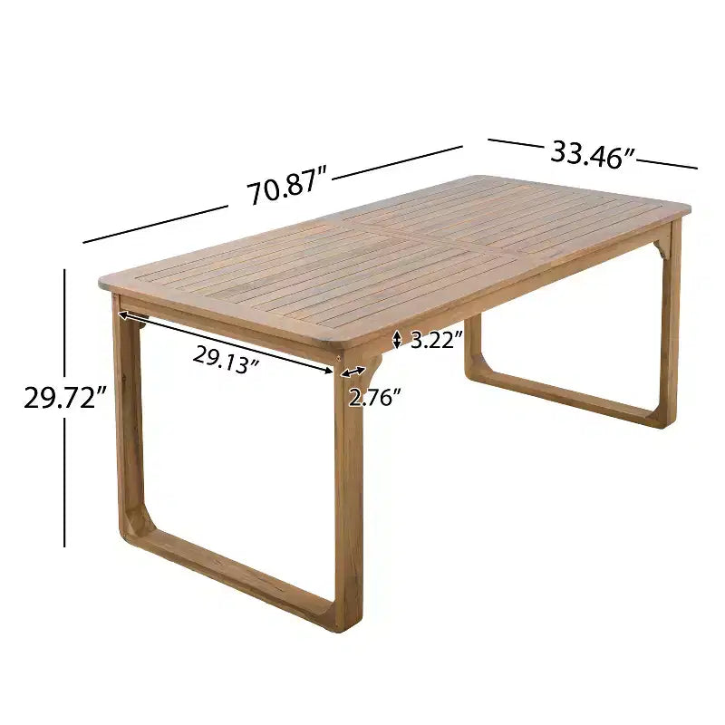 Christopher Knight Home Calvin Set da Pranzo Moderno da Esterno a 5 Pezzi in Legno di Acacia con 4 Sedie Girevoli e Tavolo