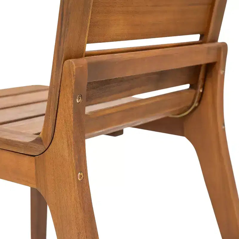 Set da pranzo moderno Christopher Knight Home Lorenzo a 7 pezzi in legno di acacia con design a doghe e gambe a forma di coda di pesce