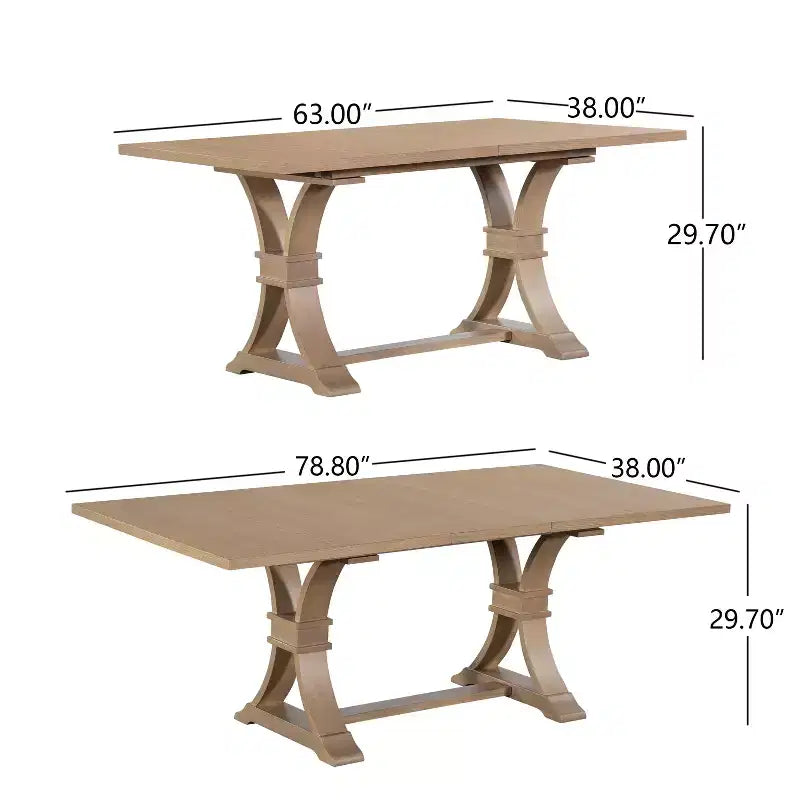Christopher Knight Home Lyra, set da pranzo contemporaneo in 7 pezzi con tavolo espandibile, in legno di caucciù, con tappezzeria