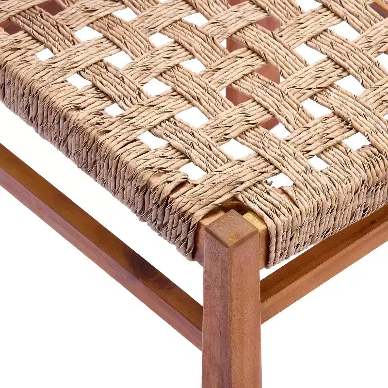 Christopher Knight Home Antonella, set da pranzo in 7 pezzi, in legno di acacia con design a doghe e in vimini
