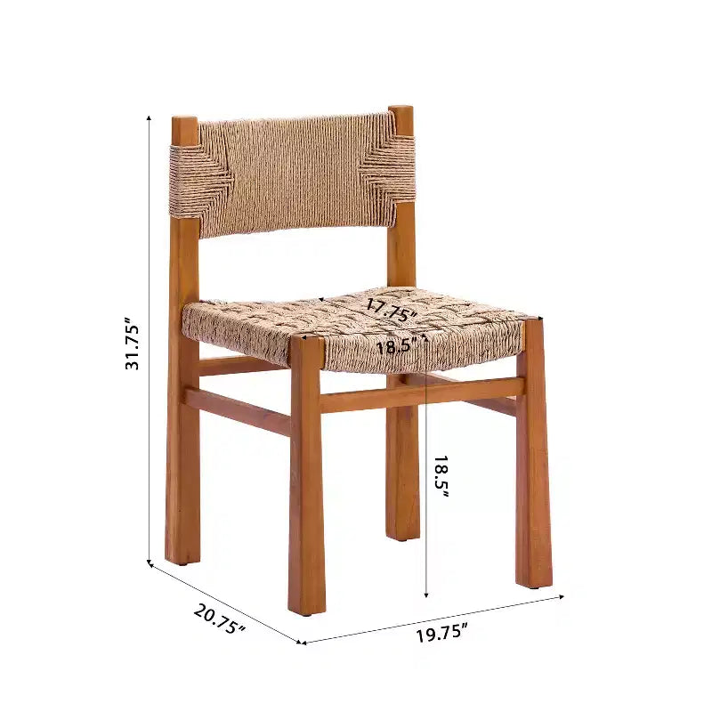 Christopher Knight Home Antonella, set da pranzo in 7 pezzi, in legno di acacia con design a doghe e in vimini