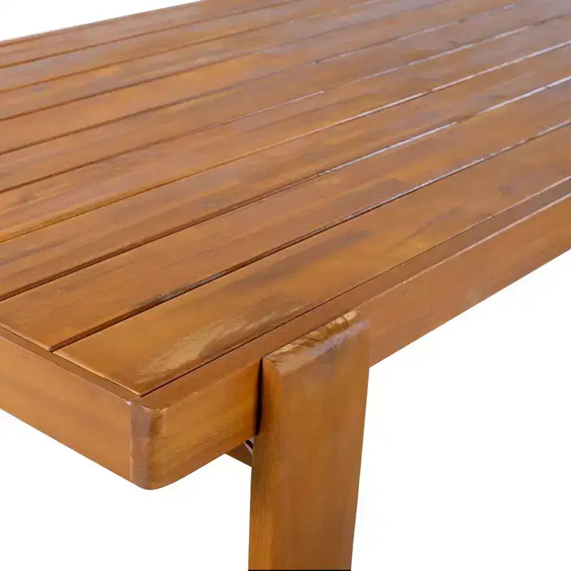 Christopher Knight Home Lucia Set da Pranzo da Esterno Moderno di 7 Pezzi in Acacia Imbottito con Schienale Curvo e Tavolo a Doghe