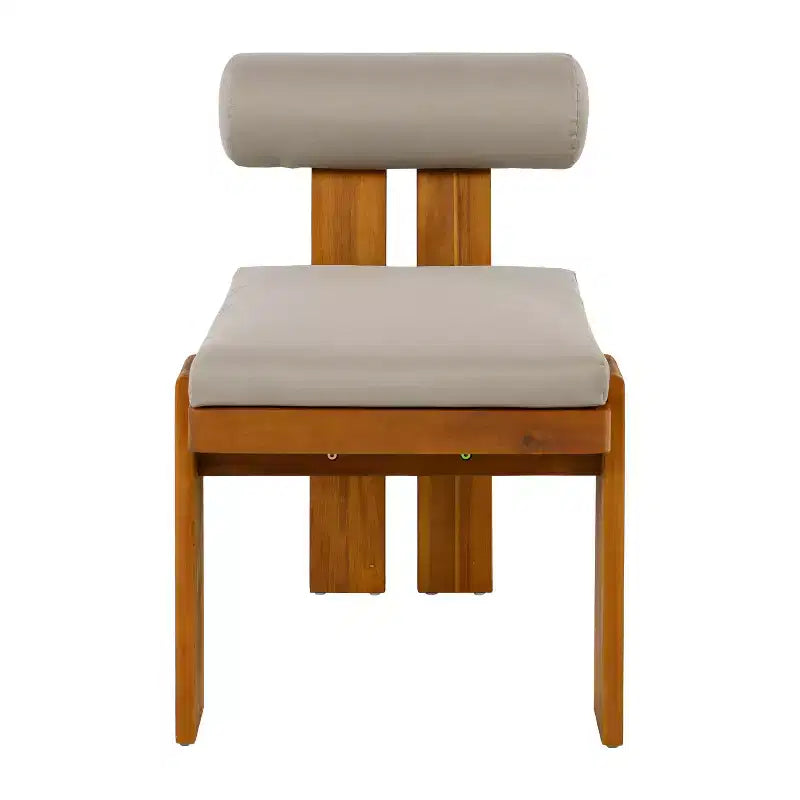 Christopher Knight Home Lucia Set da Pranzo da Esterno Moderno di 7 Pezzi in Acacia Imbottito con Schienale Curvo e Tavolo a Doghe