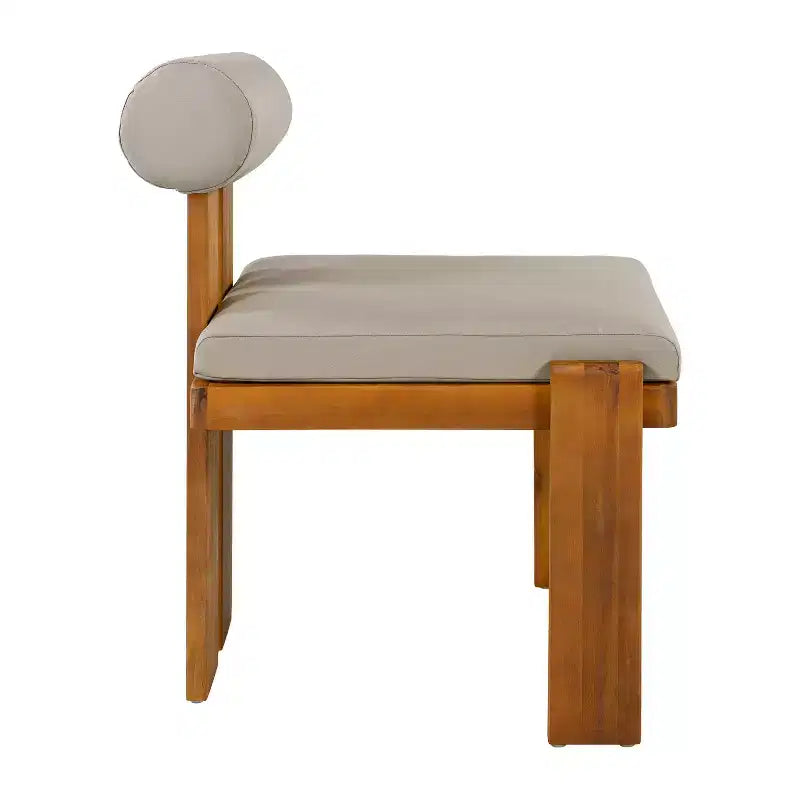 Christopher Knight Home Lucia Set da Pranzo da Esterno Moderno di 7 Pezzi in Acacia Imbottito con Schienale Curvo e Tavolo a Doghe