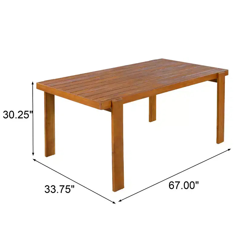 Christopher Knight Home Lucia Set da Pranzo da Esterno Moderno di 7 Pezzi in Acacia Imbottito con Schienale Curvo e Tavolo a Doghe
