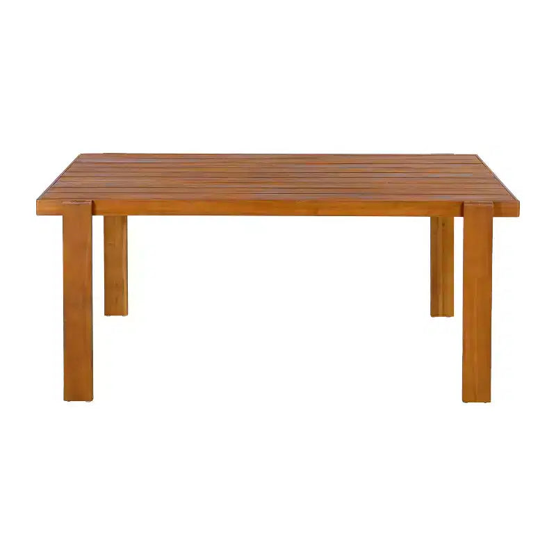 Christopher Knight Home Lucia Set da Pranzo da Esterno Moderno di 7 Pezzi in Acacia Imbottito con Schienale Curvo e Tavolo a Doghe
