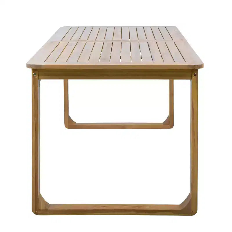 Christopher Knight Home Harrison Patio Set da Pranzo Moderno in Legno di Acacia a 7 Pezzi con 6 Sedie Girevoli in Corda
