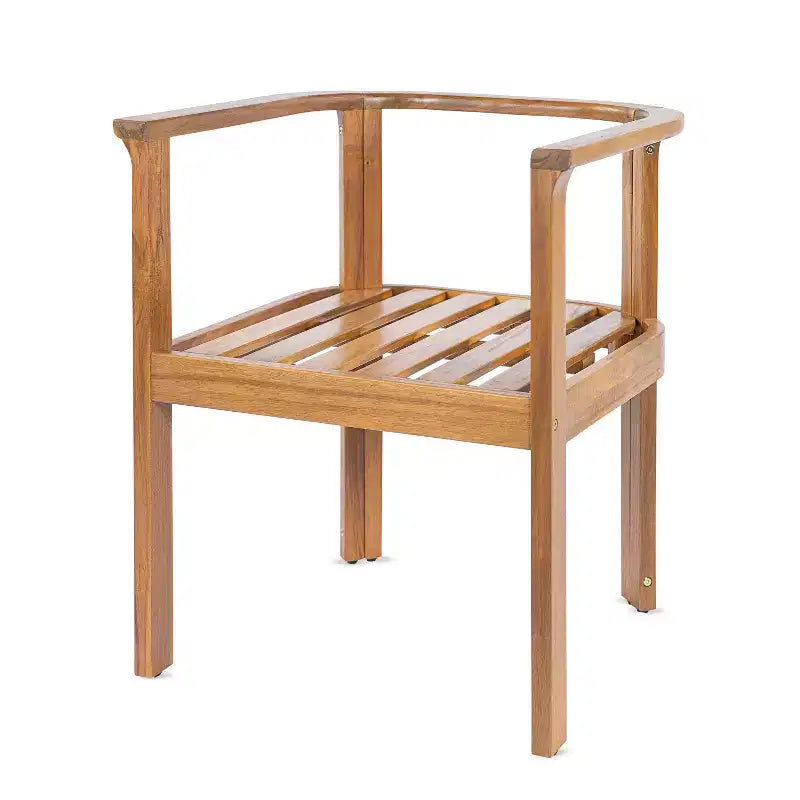 Christopher Knight Home Everett Set da pranzo rotondo da esterno a 5 pezzi in legno di acacia rustico con sedie imbottite per patio