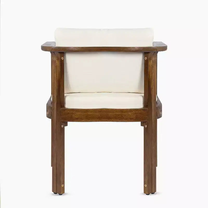 Christopher Knight Home Everett Set da pranzo rotondo da esterno a 5 pezzi in legno di acacia rustico con sedie imbottite per patio