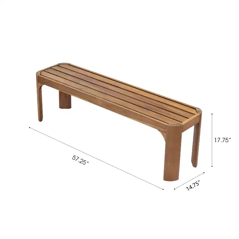 Christopher Knight Home Bao Set da Pranzo Moderno da Esterno di 2 Pezzi in Legno di Acacia con Design a Doghe