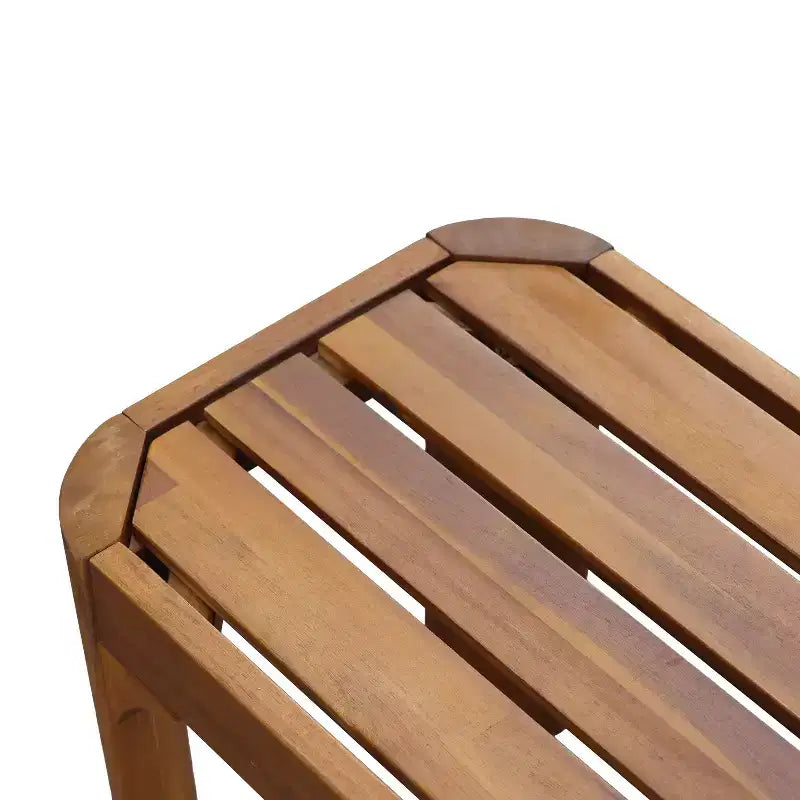 Christopher Knight Home Bao Set da Pranzo Moderno da Esterno di 2 Pezzi in Legno di Acacia con Design a Doghe