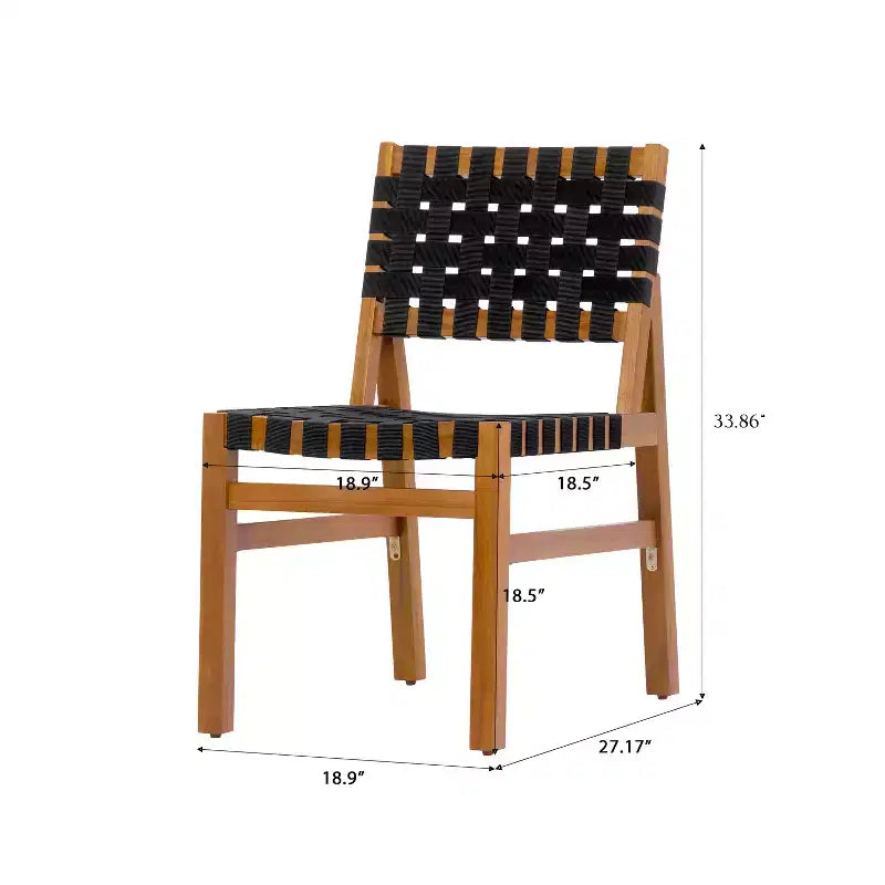 Christopher Knight Home Prem Modern Set da pranzo da esterno 5 pezzi in legno di acacia con corda intrecciata in PE e tavolo a doghe