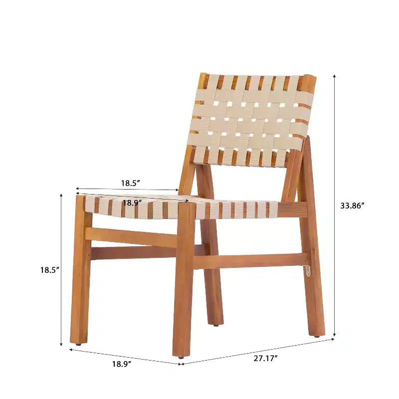 Christopher Knight Home Prem Modern Set da pranzo da esterno 5 pezzi in legno di acacia con corda intrecciata in PE e tavolo a doghe