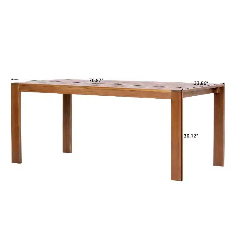 Christopher Knight Home Prem Modern Set da pranzo da esterno 5 pezzi in legno di acacia con corda intrecciata in PE e tavolo a doghe