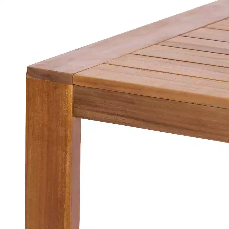 Christopher Knight Home Prem Modern Set da pranzo da esterno 5 pezzi in legno di acacia con corda intrecciata in PE e tavolo a doghe
