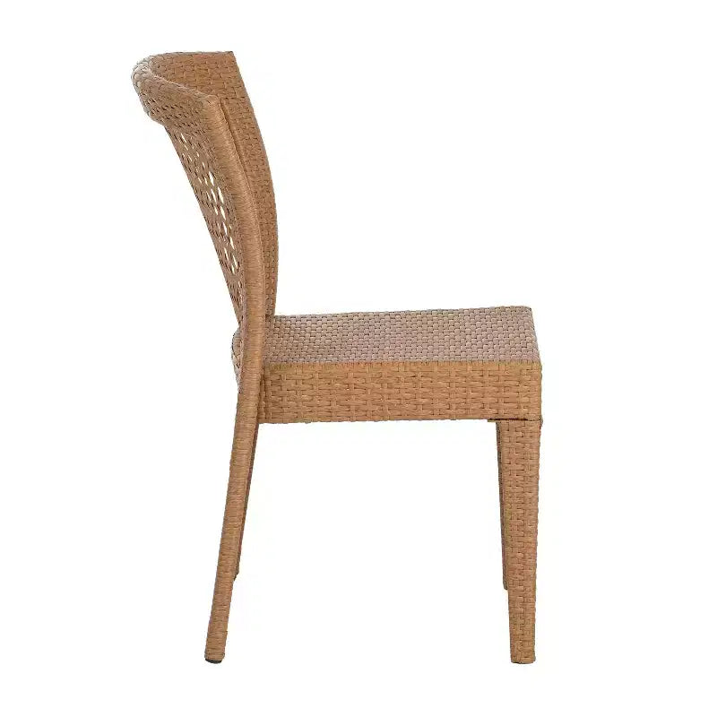 Christopher Knight Home Magnus Set da pranzo moderno 7 pezzi in acacia e ferro con tavolo a doghe e design in rattan sintetico