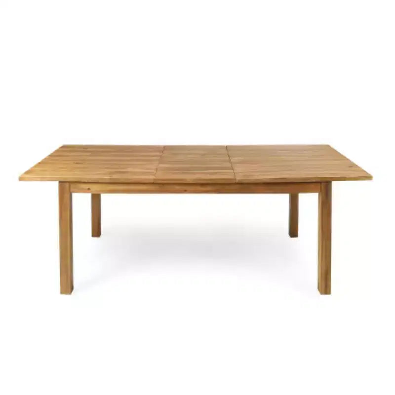 Set da pranzo da esterni da 7 pezzi, tavolo da pranzo allungabile in legno di acacia con 6 sedie imbottite, mobili da pranzo da esterni per il giardino-Panipeachy