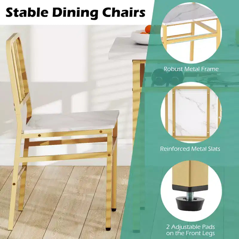 Costway Set 3 Pezzi Tavolo da Pranzo Rettangolare e Sedie Angolo Colazione in Legno con Scaffale di Stoccaggio