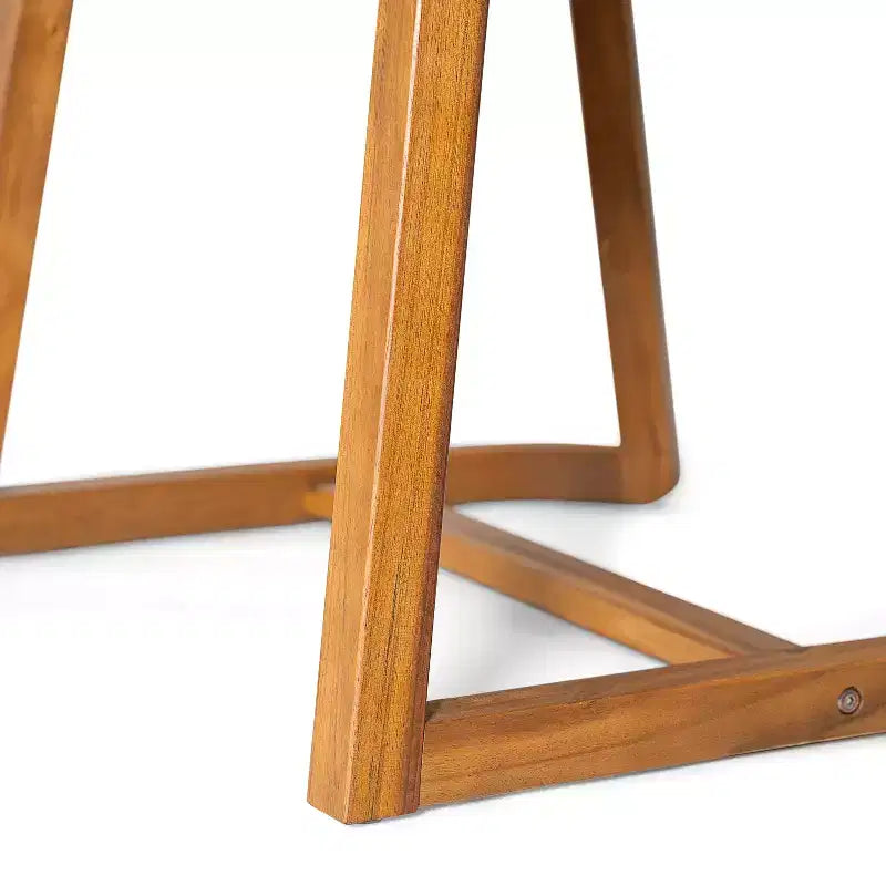 Christopher Knight Home Hruni - Set da pranzo moderno da 7 pezzi per patio, in acacia, con tavolo a doghe e schienale in vimini