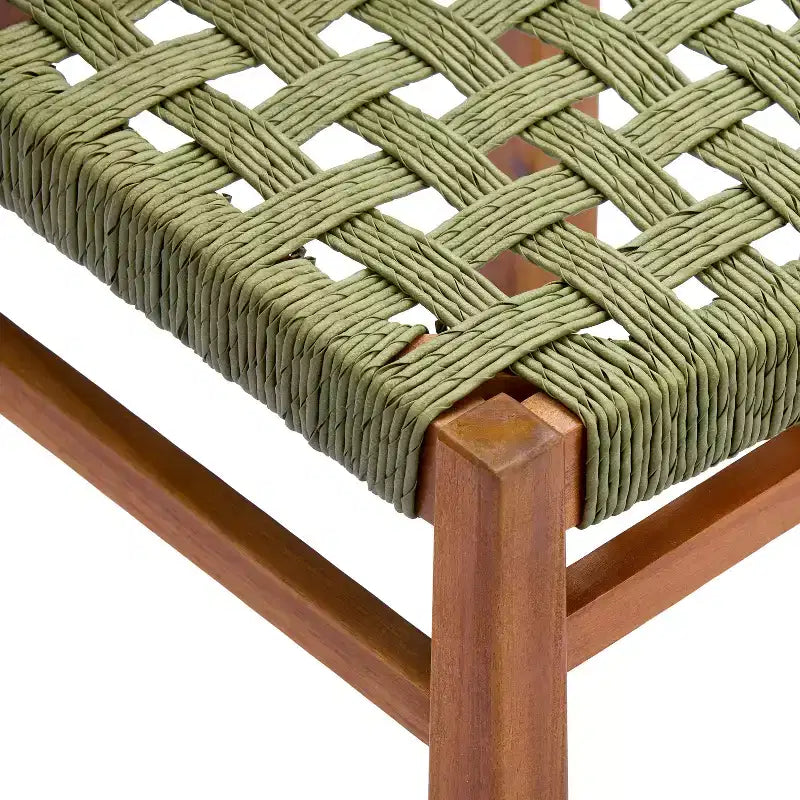 Christopher Knight Home Synci, set da pranzo da giardino moderno a 7 pezzi in acacia con tavolo a doghe e design in vimini