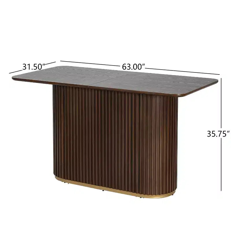 Christopher Knight Home Quini Set da Pranzo Moderno da 5 Pezzi in Legno con Base a Piedistallo e Gambe in Legno di Gomma