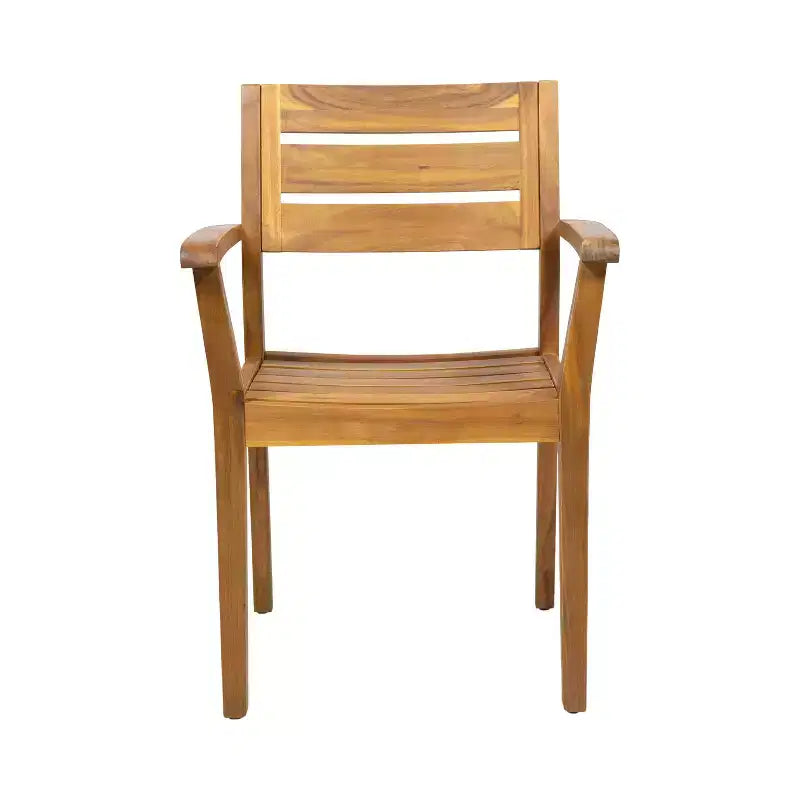 Christopher Knight Home Huodi Set da pranzo moderno a 7 pezzi in acacia con design a doghe per patio