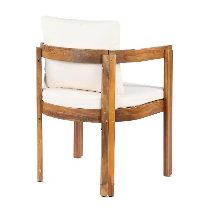 Christopher Knight Home Gruneo Set da pranzo moderno da 7 pezzi da esterni in acacia con cuscini e design a doghe
