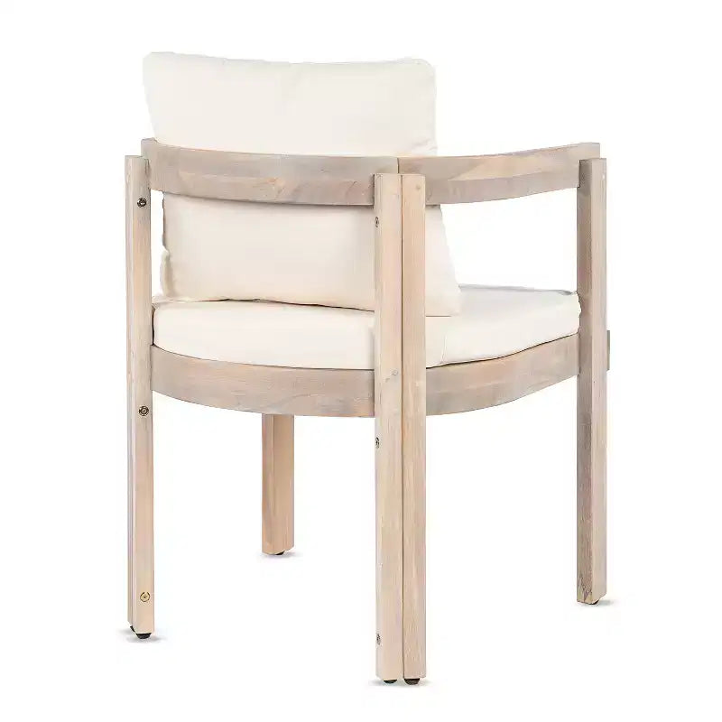 Christopher Knight Home Gruneo Set da pranzo moderno da 7 pezzi da esterni in acacia con cuscini e design a doghe