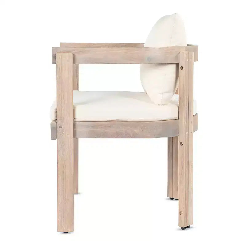 Christopher Knight Home Gruneo Set da pranzo moderno da 7 pezzi da esterni in acacia con cuscini e design a doghe